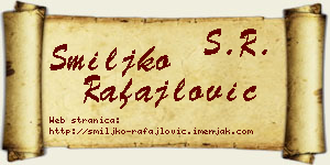 Smiljko Rafajlović vizit kartica